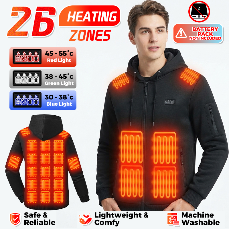 Winter Clothing Hiking - Heating Hoodie 26 Zones Heated Sweatshirt