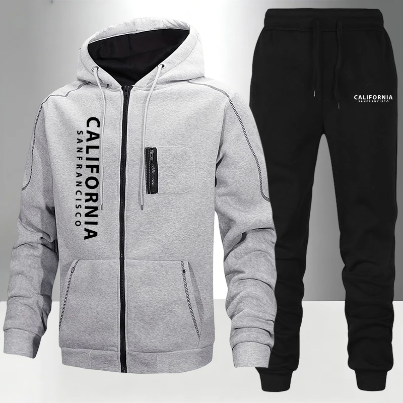Winter Clothing Pk - Men's Tracksuit Casual Hoodie Zipper Sweatshirts