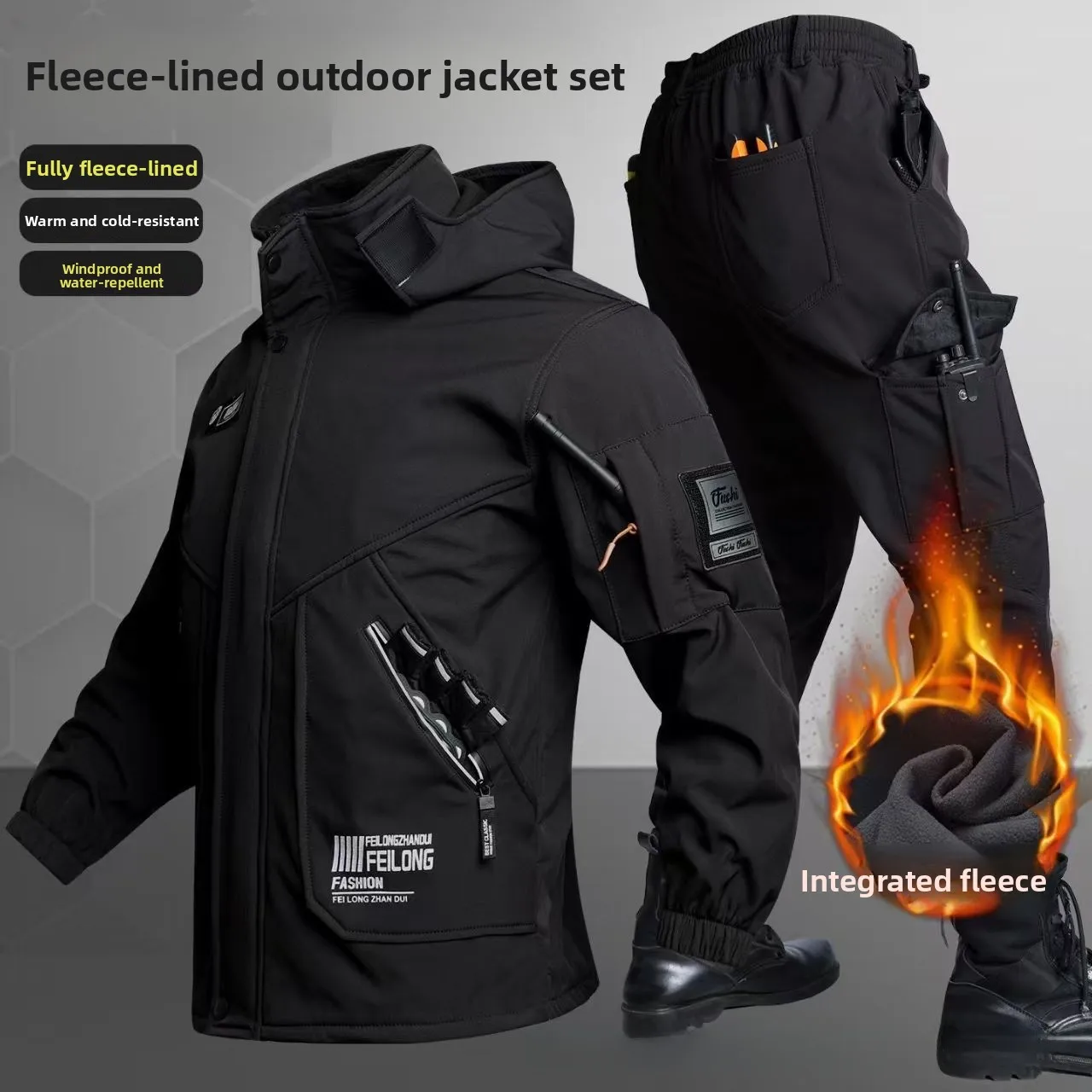 Winter Clothing Pk - Thickened Fleece Autumn Winter Outdoor Climbing