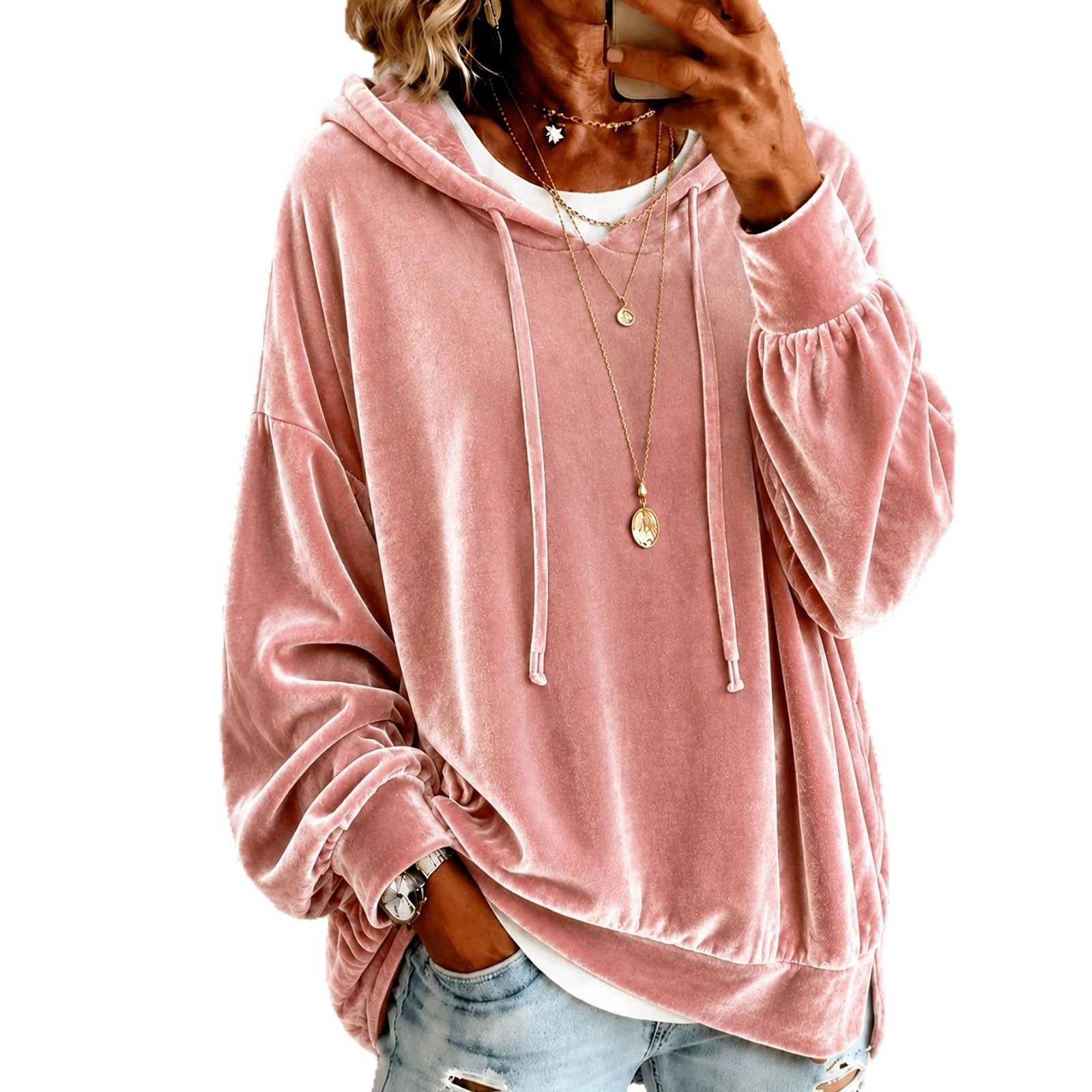 Women's Long Sleeve Fleece Hoo - огляд і ціна Winter Clothing Drawing
