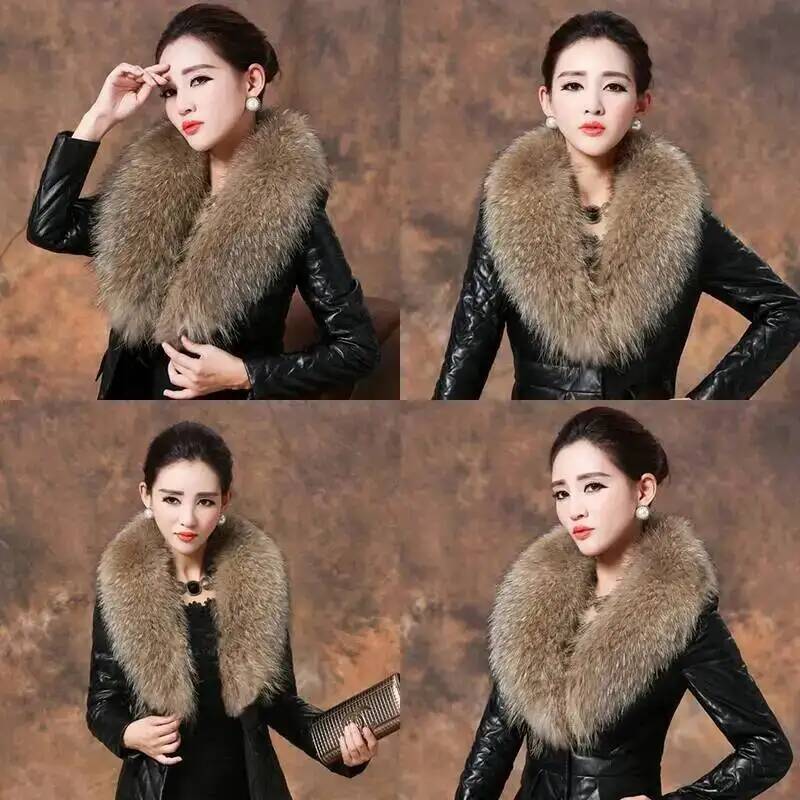 Natural Raccoon Fur Collar Rea - огляд і ціна Winter Clothing Pk