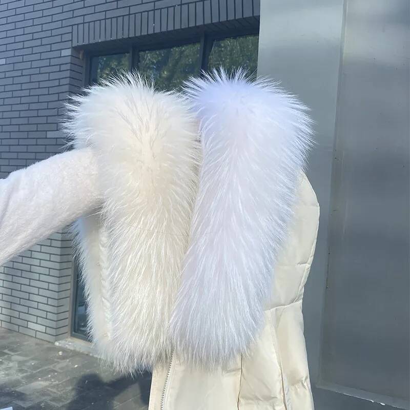 Raccoon Fur Collars For Jacket - огляд і ціна Winter Clothing Pk