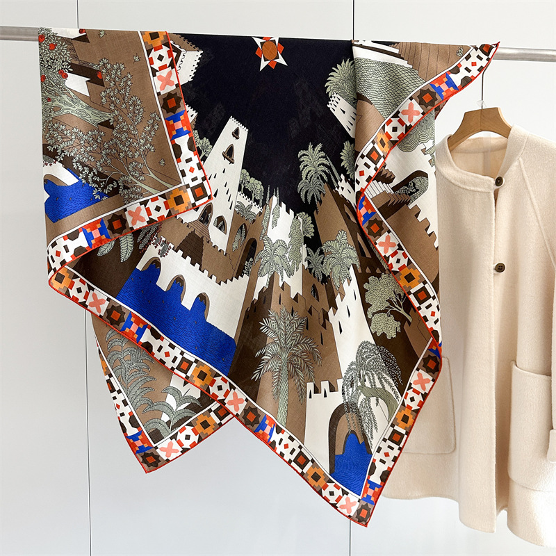 Wool Silk Scarf Women Cashmere - огляд і ціна Winter Clothing Hong Kong