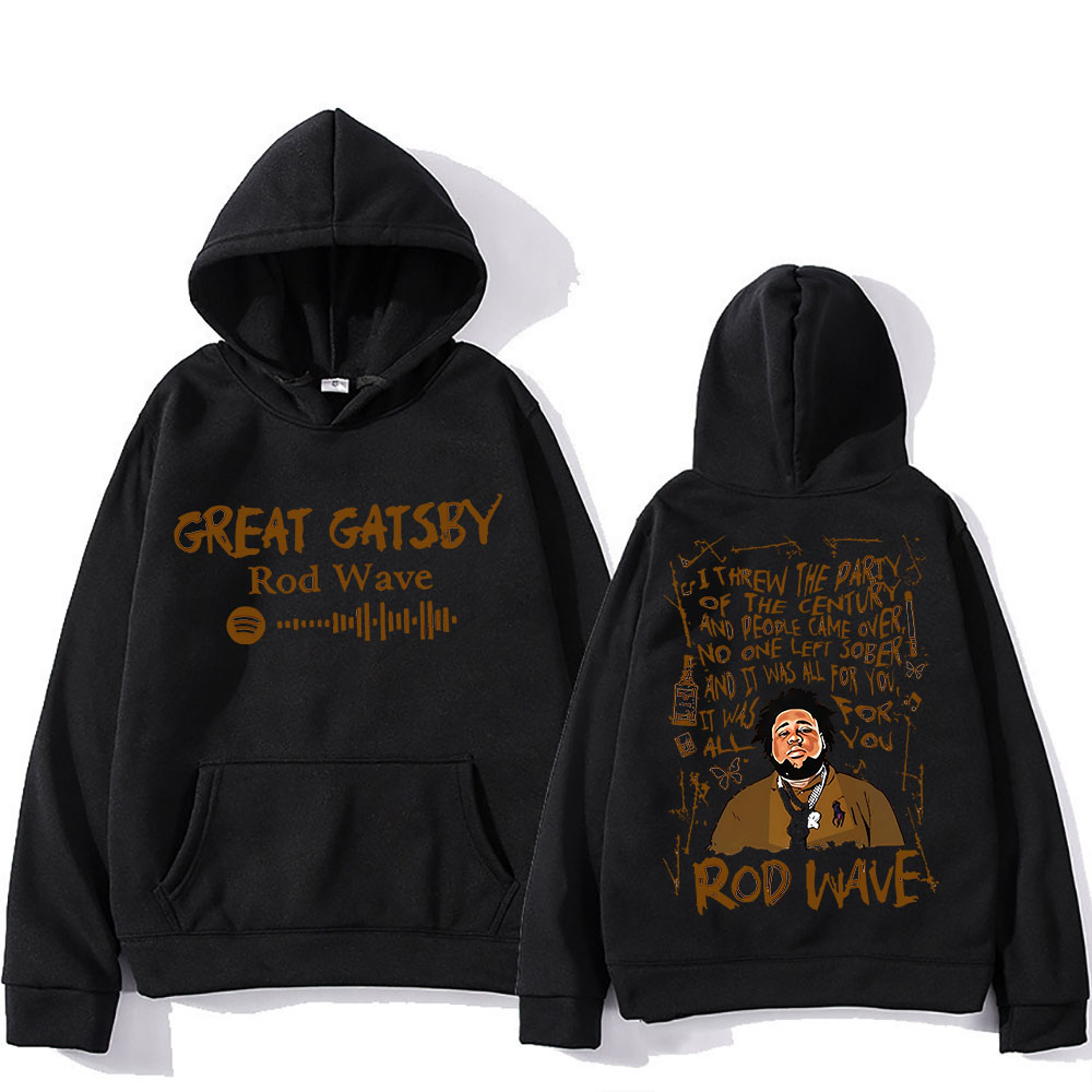Rod Wave Graphic Printing Hood - огляд і ціна Winter Clothing Drawing
