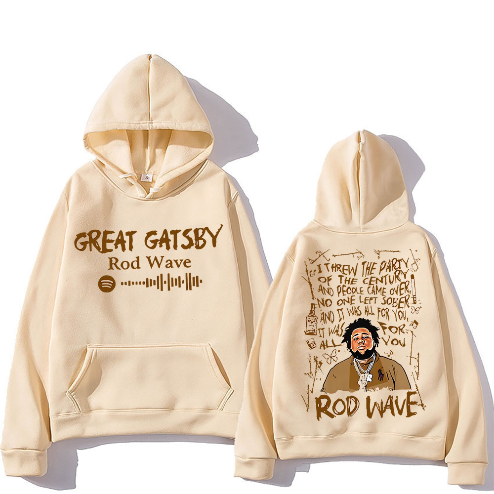 Rod Wave Graphic Printing Hood - огляд і ціна Winter Clothing Drawing