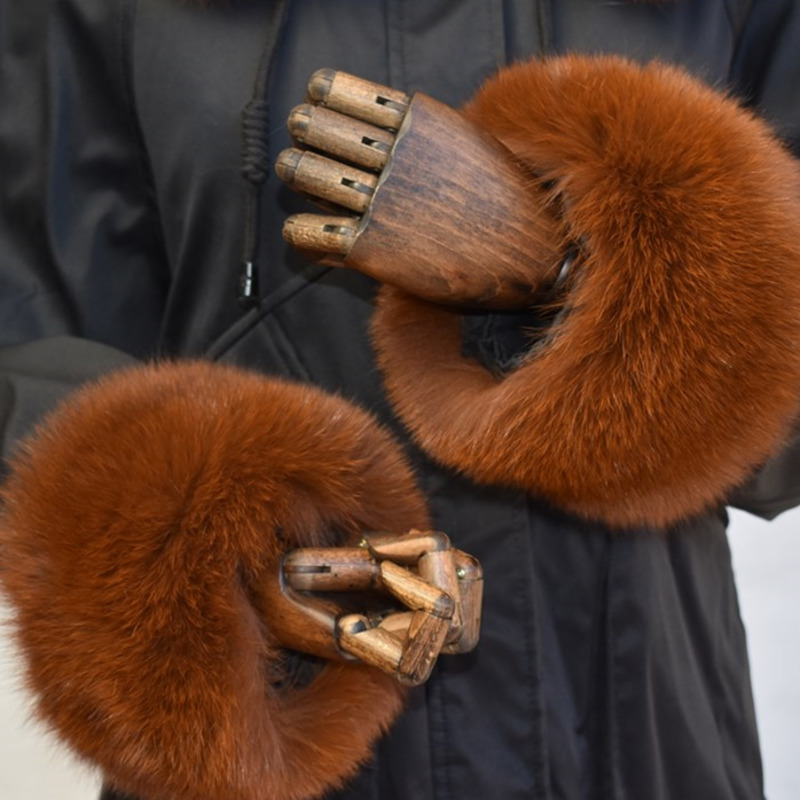 Fox Fur Cuffs For Women Whole  - огляд і ціна Winter Clothing Pk