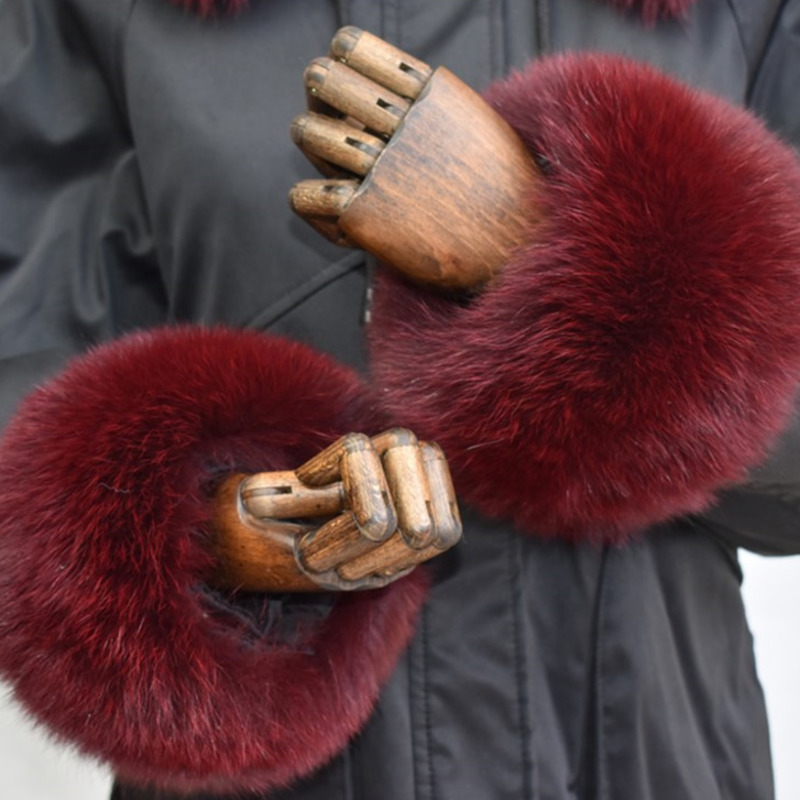 Fox Fur Cuffs For Women Whole  - огляд і ціна Winter Clothing Pk