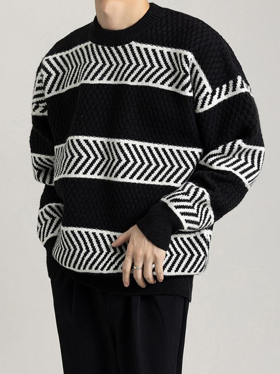 Casual Loose Stripes Pullover  - огляд і ціна Winter Clothing Hong Kong