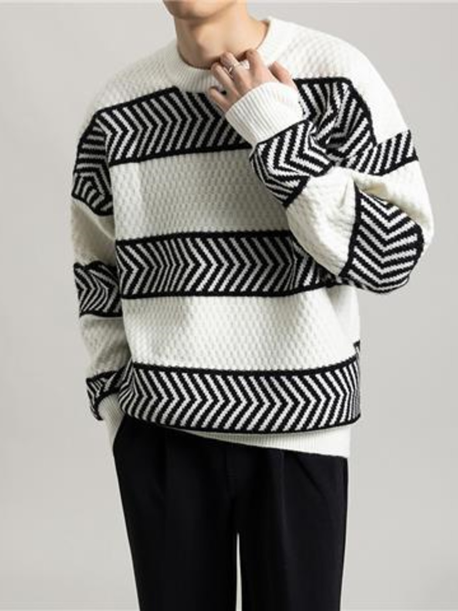 Casual Loose Stripes Pullover  - огляд і ціна Winter Clothing Hong Kong