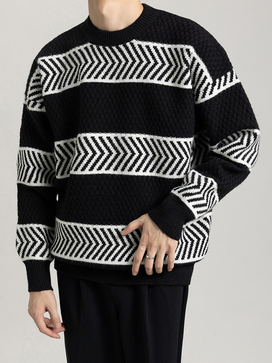 Casual Loose Stripes Pullover  - огляд і ціна Winter Clothing Hong Kong