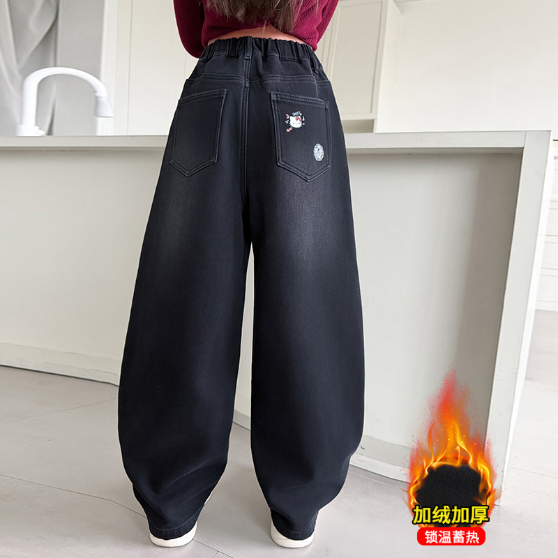 Autumn Girls' Jeans Cartoon Em - огляд і ціна Winter Clothing Drawing
