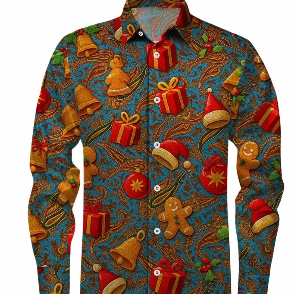 Men's Long-Sleeved Christmas P - огляд і ціна Winter Clothing Gift Ideas