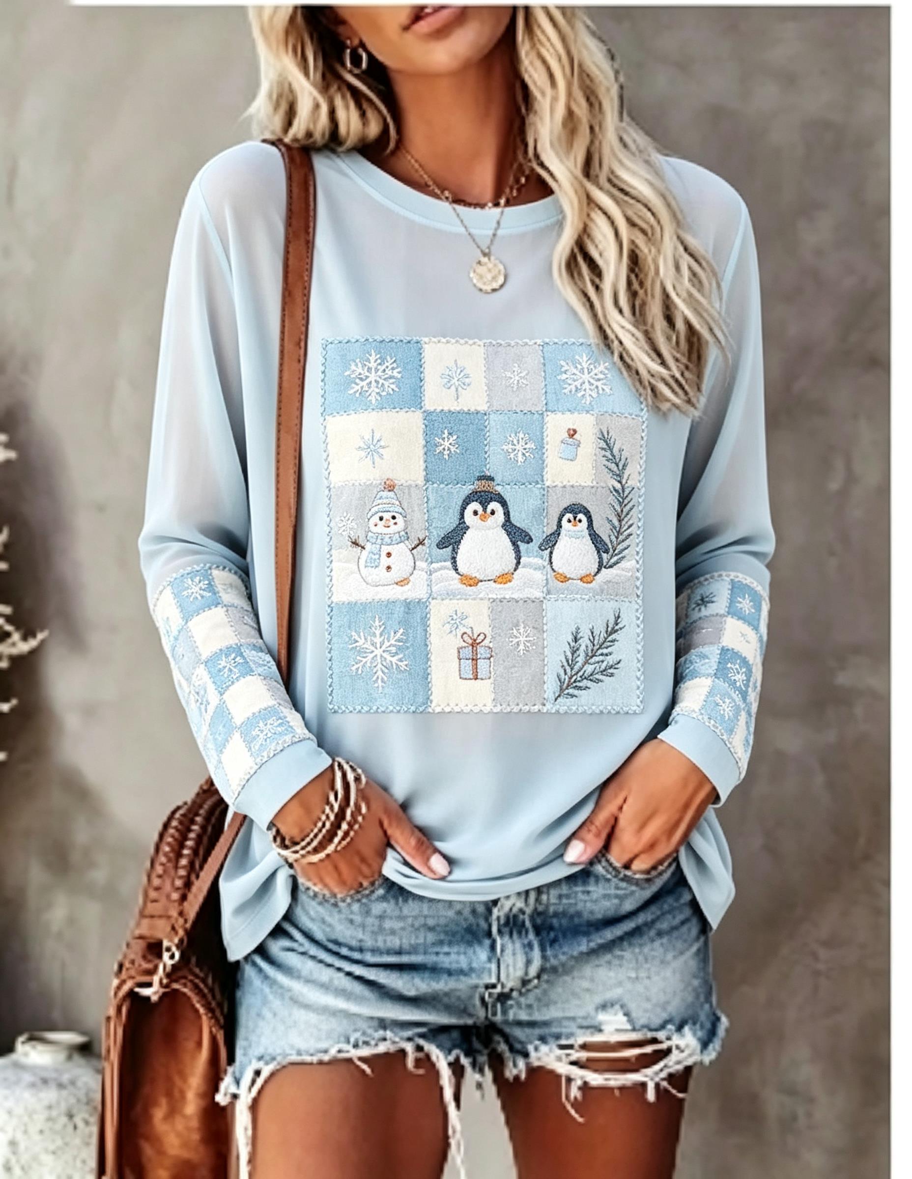 Women Long Sleeve T Shirt Fox  - огляд і ціна Winter Clothing For Women