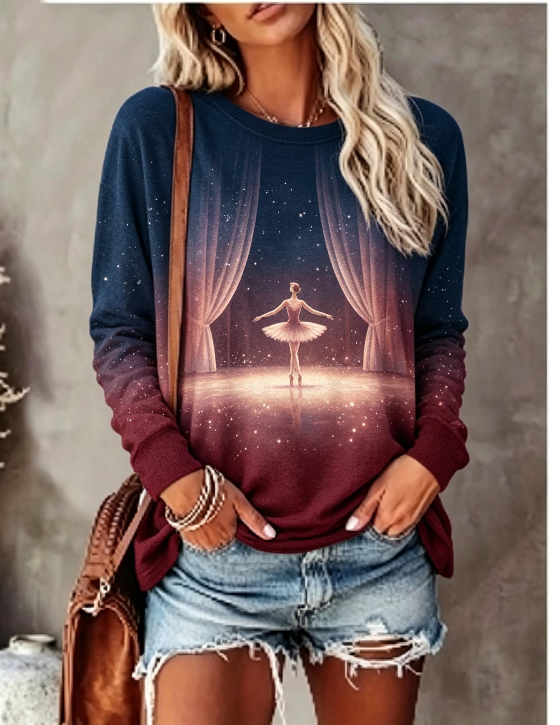 Women Long Sleeve T‑Shirt Ball - огляд і ціна Winter Clothing For Women