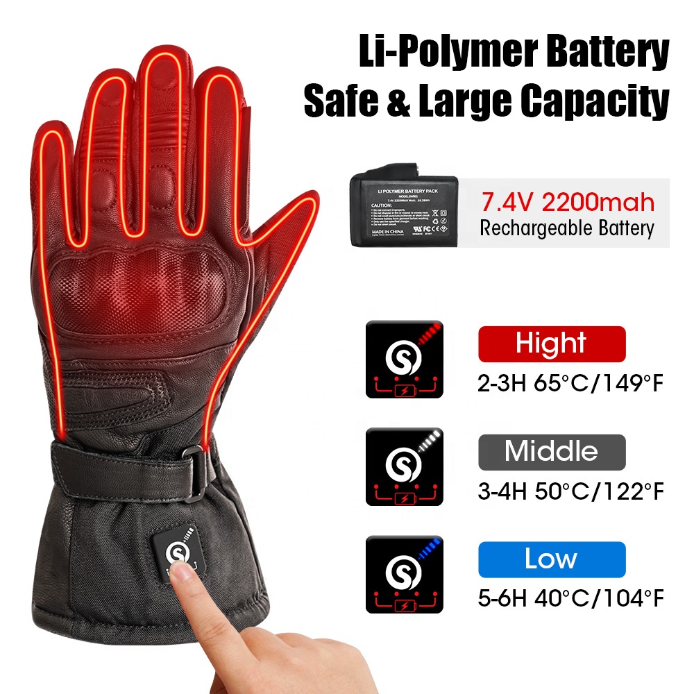 High Quality Genuine Leather E - огляд і ціна Heated Gloves Electric